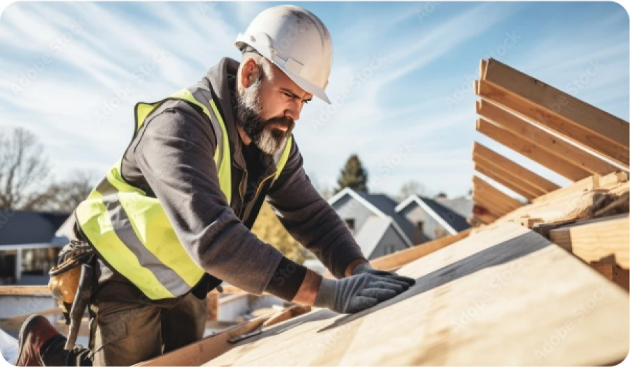 Worker on construction site